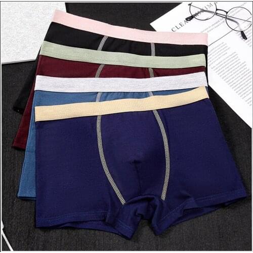6pcs Cotton Male Panties Mens Underwear Boxers Breathable Man Boxer Solid Underpants Comfortable Shorts calzoncillo hombre 6XL