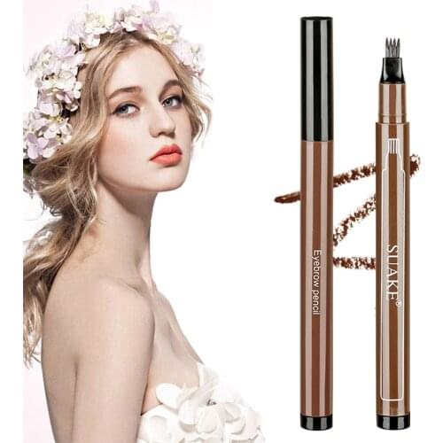 Microblading Eyebrow Pen Waterproof 4Fork Tattoo Long Lasting Eye Brow Pencil ty
