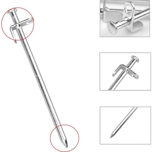 Zezzo® 8/4/2 Pcs Heavy Duty Steel Metal Tent Nail For Camping Stakes Pegs Ground Nail