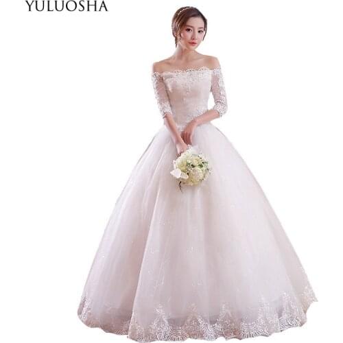 YULUOSHA Plus Size Wedding Dress Custom Made Lace Appliques Backless Lace Up Sexy Short Wedding Dress Vestido De Noiva