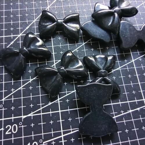 1pcs/lot new resin simulation black bowknot 28mm Scrapbook Embellishment DIY Phone Decoration