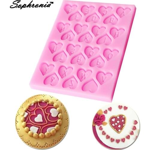 10PCS/SET F1090 New Arrival Love Letters Design 3 D Silicone Mold Chocolate Fudge Cake Decorating Tools , 12*9.6*0.6cm