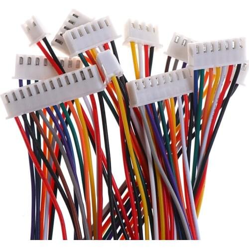 10Pcs/lot XH2.54MM Wire Cable Connector 2/3/4/5/6/7/8/9/10Pin Female Plug 20CM