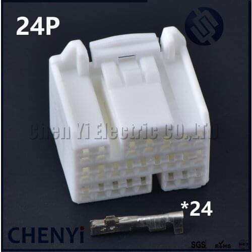 2 sets 24 Pin female tyco AMP auto electrical housing plug plastic wiring harness unsealed connector 353029-1 11476 24P