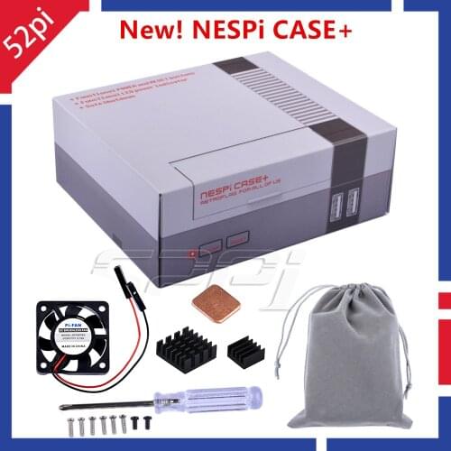 52Pi Original New Version NESPI Case+ Plus Retroflag Kit Functional POWER Button with Safe Shutdown for Raspberry Pi 3 B+ /3/2B