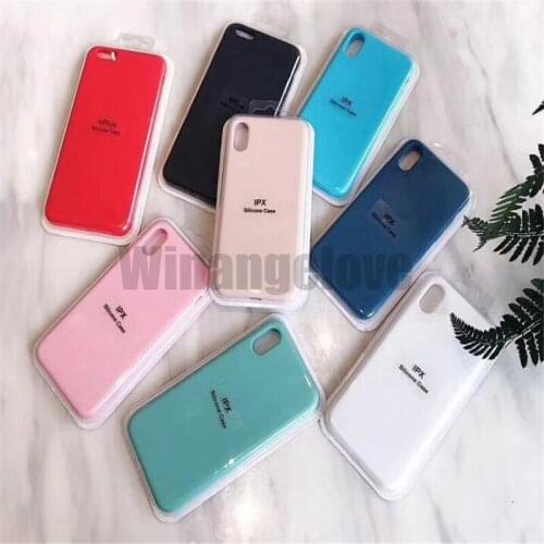 100Pcs/lot liquid Silicone Case For iphone 11 11 pro max 6 6s 7 8 plus X XR XS MAX Phone case with retail Packaging