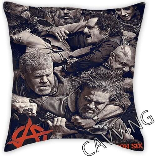 Sons of Anarchy 3D Printed Polyester Decorative Pillowcases Throw Pillow Cover Square Zipper Pillow Cases Fans Gifts G01