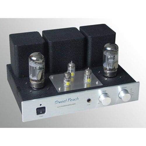 SP-6550 small single-end Class A tube power amplifier, output power: 13W × 2 frequency response: 20Hz--25KHz distortion