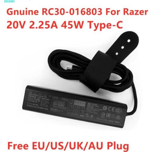 Gnuine RC30-016803 20V 2.25A 45W Type-C RC30-01680300 RC30-01680301 AC Adapter For Razer USB Plug Laptop Power Supply Charger
