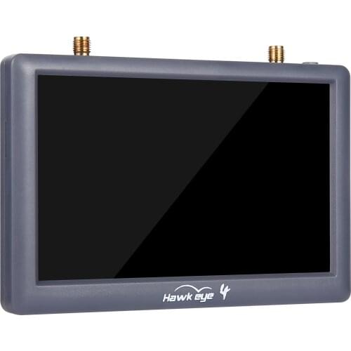 HAWKEYE Little Pilot 4 5.8G 48CH Diversity Dual Receiver 5inch 800X480 700LUX Built-in DVR FPV Monitor for RC Drone Vehicle