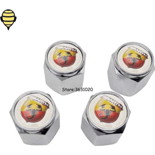 For Abarth 500 595 1000 Punto Berlinetta Zerocento 204A Fiat Abarth 124 134 Wheel Valve Stem Caps Rim Sticker Cover Car styling
