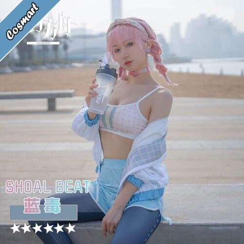 Anime Arknights Blue Poison Rhodes Island Game Guit Uniform Summer Dailydress Cosplay Costume Halloween Outfit 2021 New