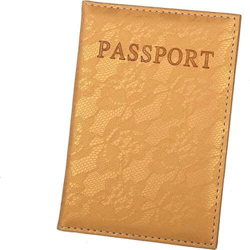 Women PU Russian Passport Cover Leather Lace Covers Wallet For Documents Travel Accessories Card Holder Case