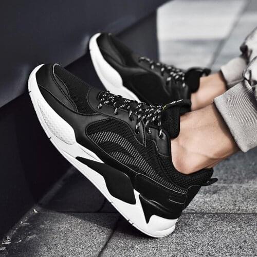 Big Size Summer Outdoor Running Shoes Men Sport Shoes Men Sneakers Women Sports Man Shoes Black Flat Trainers 2021 Fitness B-634