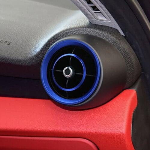 Car front air conditioning air outlet metal decorative ring is suitable for Alfa Romeo Giulia Stelvio modified accessories