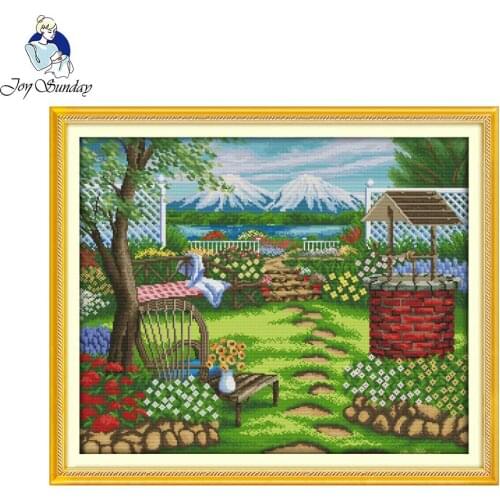 Joy Sunday The beautiful house Counted Cross Stitch 11CT 14CT Cross Stitch Set landscape Cross-stitch Kits Embroidery Needlework