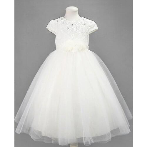 Nimble white girls dress Princess Clothes Evening Formal clothes Flower Princess Wear For Party And Wedding vestidos vestidos