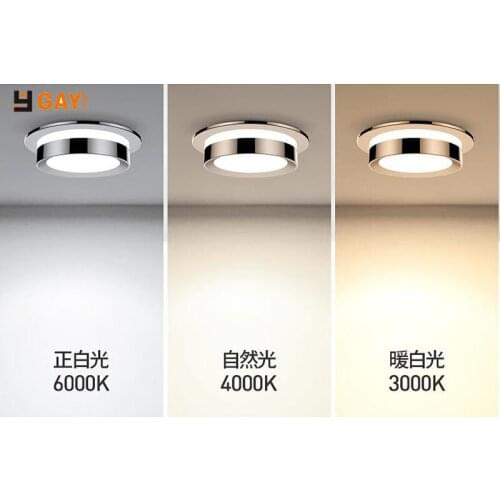 New Hight Quality Round Recessed Downlight 5w 7W 9W 12w Dimmable LED Ceiling Spot Light for Home Porch Corridor Aisle Background