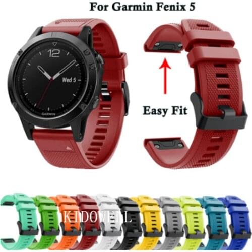 20MM 22MM 26MM Sport Watchband for Garmin Fenix 5/5S/5X Watch Quick Release Silicone Easy fit Wrist Band Replacement watchstrap