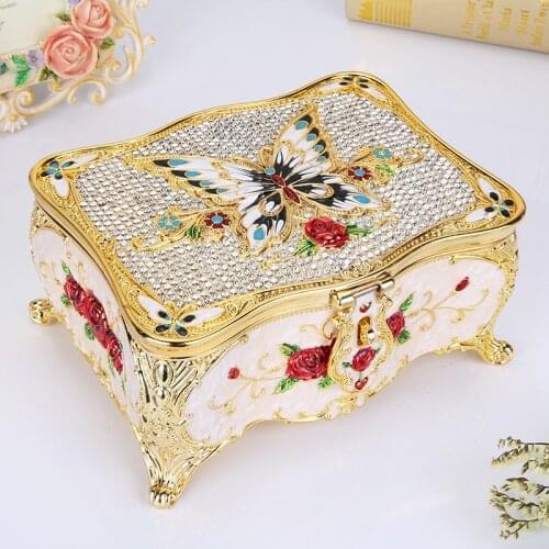 Diamond painting jewelry box European Princess Korean palace jewelry storage box jewelry box wedding gift Z062