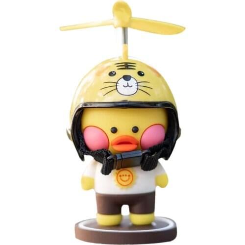 Motorcycle Bike Helmet Duck Car Interior Yellow Duck Helmet Dashboard Decoration Car Glasses Duck Bicycle Wind Motor Riding