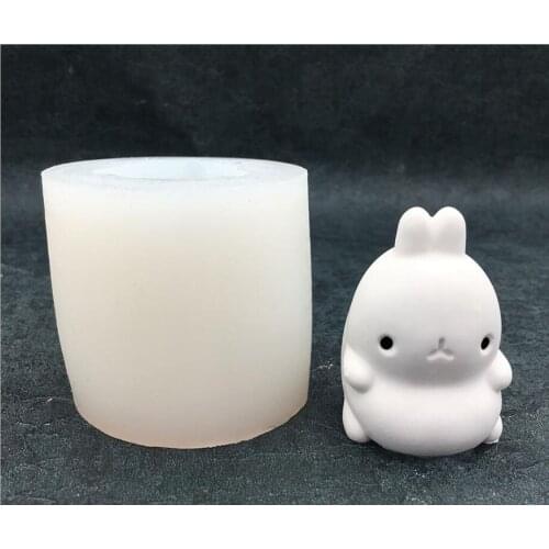 Rabbit silicone mold cake decoration chocolate diy aromatherapy gypsum candle mold epoxy