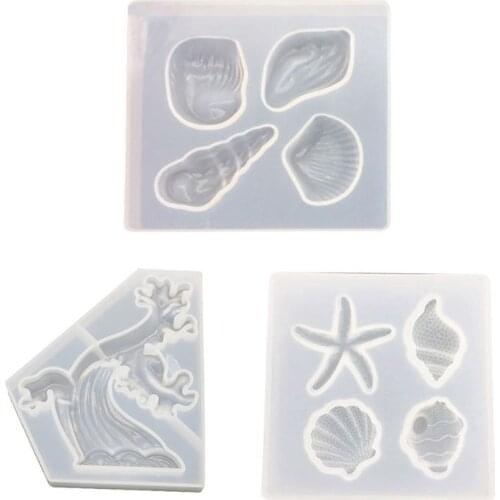 Silicone Mold Sea Shell Starfish DIY Epoxy Resin Jewelry Making Pendant Decorati
