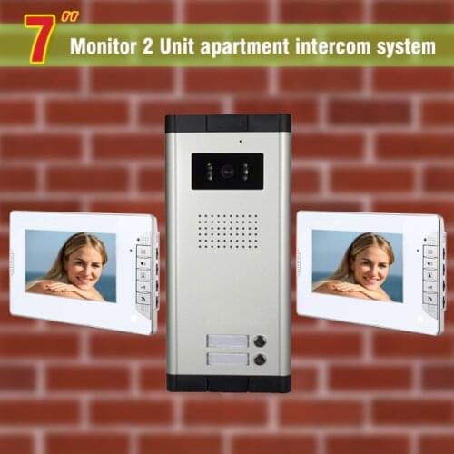 2 units apartment intercom system video doorbell intercom system video door phone visual intercom kit for apartments