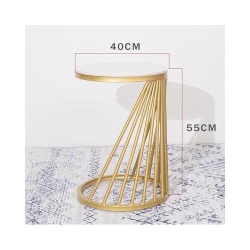 C-type sofa side corner cabinet minimalist rock board tea table simple small house corner table Mini round table