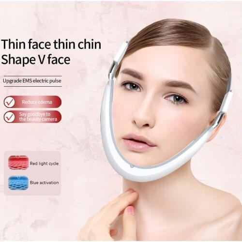 EMS Facial Lifting Device LED Photon Therapy Face Slimming Vibration Massager Double Chin V Line Lift Belt Cellulite Jaw Device
