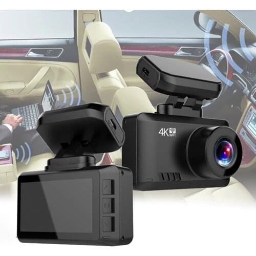 2.4" Car DVR Dash Cam 4K Ultra HDDriving Recorder WIFI 3840*2160P 30FPS 170 Wide Angle Detection GPS Tracker Dual Camera