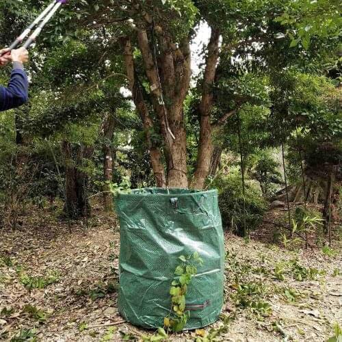 60L-272L Large Capacity Garden Bag Reusable Leaf Sack Trash Can Foldable Garden Garbage Waste Collection Container Storage Bag