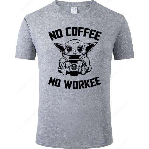 Funny Baby Yoda T Shirts Men Women Summer Cotton Short Sleeve Printed T-shirt Cool Harajuku Tops Streetwear Tee Clothing J01