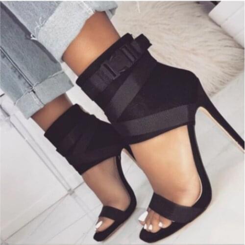 For New European and American summer 2020 fish mouth cross strap super high stiletto sexy sandals comfortable non-slip