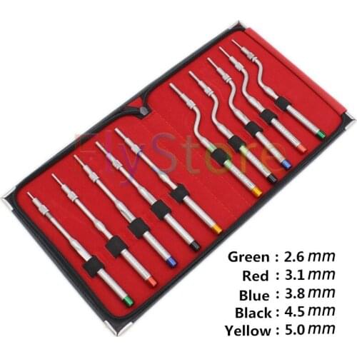 1set Dental Implant Osteotome Instruments Dental tooth extraction tool maxillary Sinus Lift Bended ( Concave Tips)