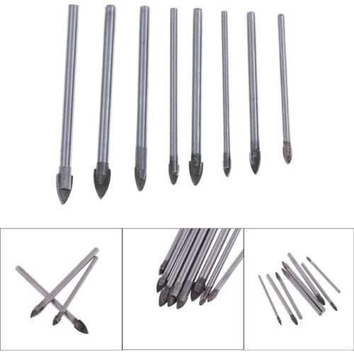 1pc 3mm/4mm/5mm/6mm Carbide Triangle Spear Point Head Mirror Ceramic Marble Tile Glass Drill Bit