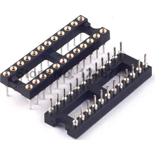 10PCS Round IC Socket 24Pin 24P Round Hole DIP IC Sockets Adaptor Solder Type