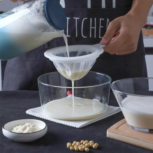 100/200/350/400 Mesh Kitchen Ultra-fine Mesh Strainer Kitchen Nylon Mesh Filter Spoon Suitable For Soy Milk Coffee Milk Yogurt