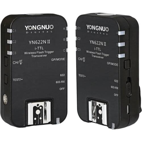 2pcs YONGNUO TTL Transceiver i-TTL 2.4G Wireless Flash Trigger YN622N II HSS 1/8000S For Nikon DSLR Flashlight SB910 SB900 SB800