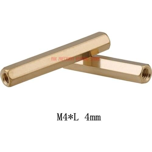 2021 Screws For Laptops Drywall 50pcs/lot M4*l 4mm Brass Standoff Spacer Female Spacing Screws Hex Threaded Length 3mm To 30mm