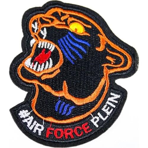 3D Tiger Head Embroidery Patch DIY Animal Crossing Patches High Quality Applique Iron on Transfer for Clothing Stickers Decor