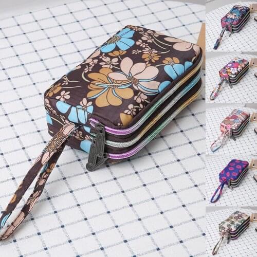 8 Styles Fashion Women Wallet Bag Purse Triple Zipper Clutch Bag Ladies Portable Card Money Phone Case Organizer Pouch