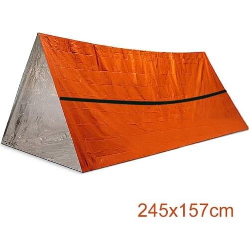 Emergency Shelter Outdoor Thermal Blanket Camping Sleeping Bag Survival Tent 2 Person Outdoor Rescue Survival Kit