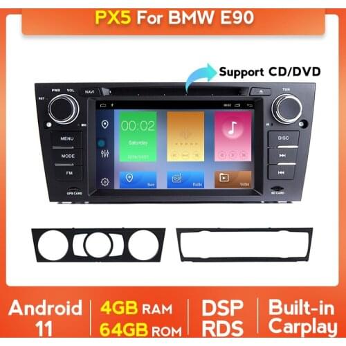 4G+64G Android 11 Carplay+Auto Car Radio Stereo For BMW 3 Series E90 E91 E92 E93 GPS Navigation Multimedia CD DVD Player Video