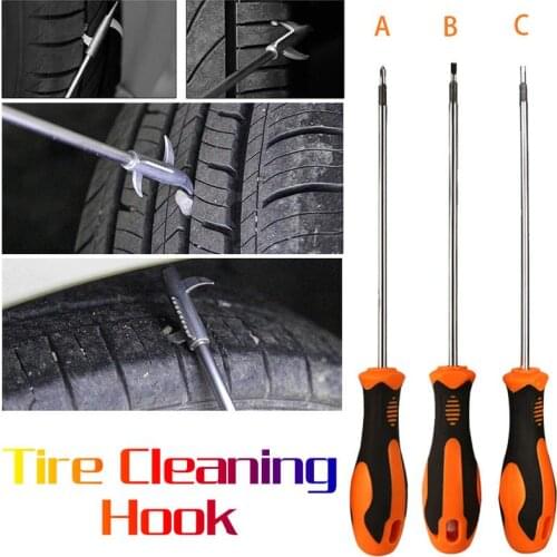 Car Tire Thread Stone Cleaner Stone Cleaning Tools Tire Cleaning Hook Tire Cleaning Screwdriver Tire Stone Hook