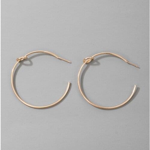 HuangTang Oversized Hoop Earrings for Women Punk Gold Color Big Circle Loop Earrings Charming Jewelry Party Gift Brincos 5707