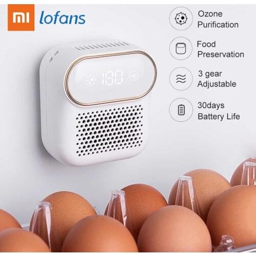 Xiaomi Lofans Refrigerator Deodorizing Disinfection Machine Food Preservation Purification Sterilization Magnetic Installation
