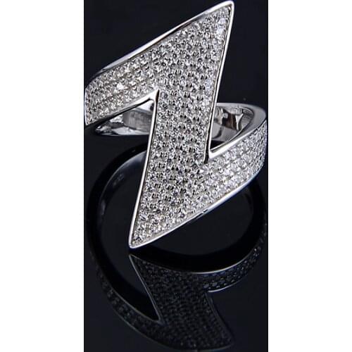 Designer Fashion 925 Sterling Silver Jewelry 3A Cubic Zirconia Party Ring