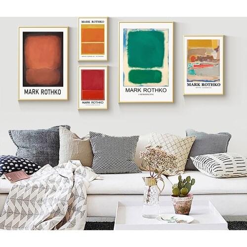 Mark Rothko Abstract Canvas Oil Painting Famous Colors Posters and Prints Unframed Living Room Nordic Home Decor Art Pictures