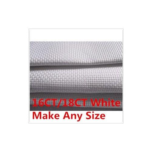 Canvas 16CT OR 18CT 100x50cm Cross Stitch Aida Cloth Fabric Or Make Any Size
